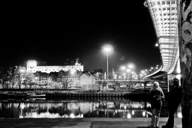 Zamek Książąt Pomorskich i Trasa Zamkowa nocą, autor zdjęcia: Adrian Budkiewicz