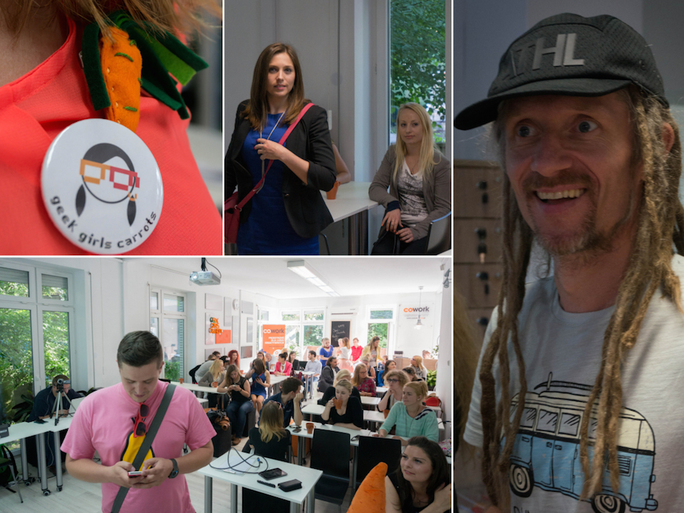 Nie ma to jak przyjść na spotkanie carotek w koszulce z gruchą ;) 