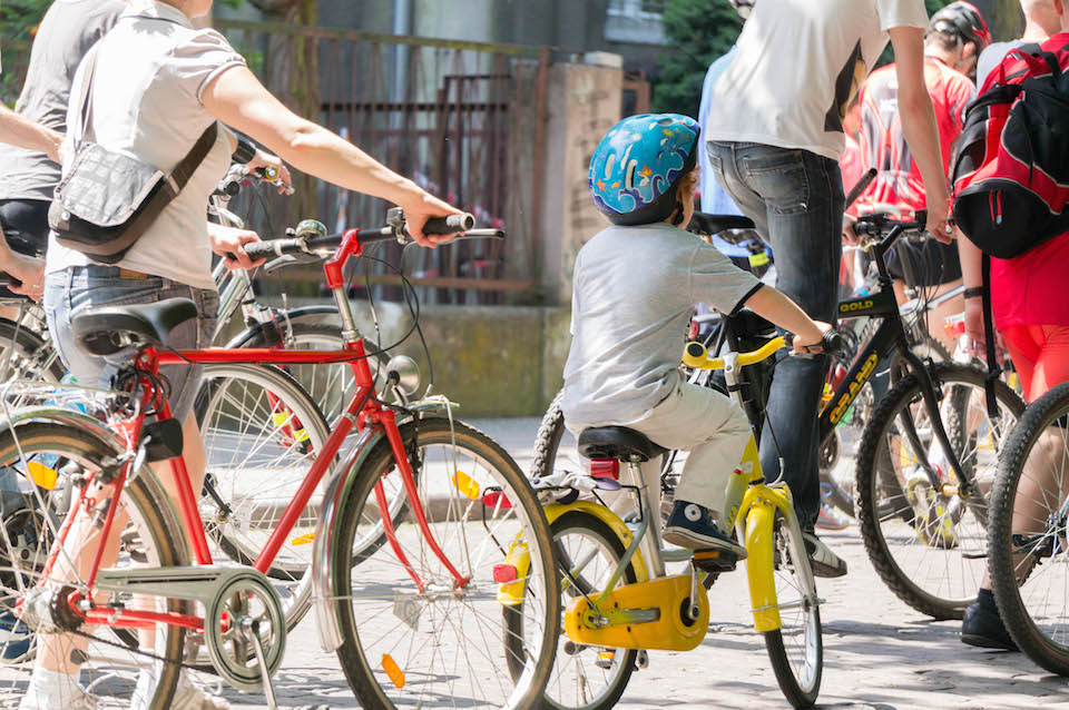 Cieszyła duża ilość dzieci -  jak dorosną będą żyć w pełni rowerowym Szczecinie.