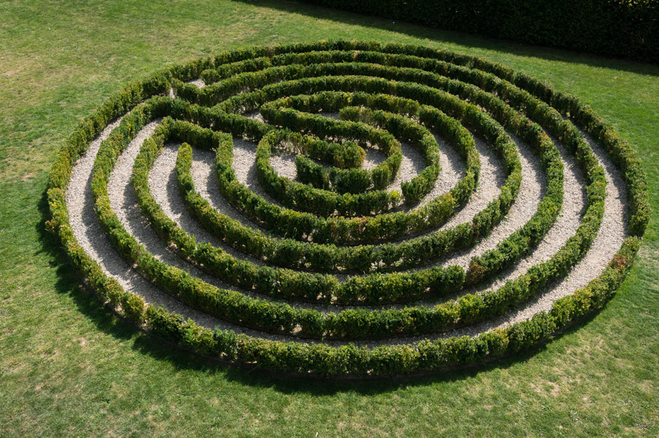 I już na górze. Na zdjęciu mini labirynt dla dzieci. 